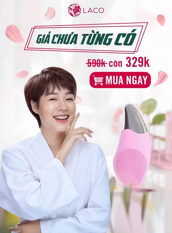 chương trình khuyến mại máy rửa mặt của Laco